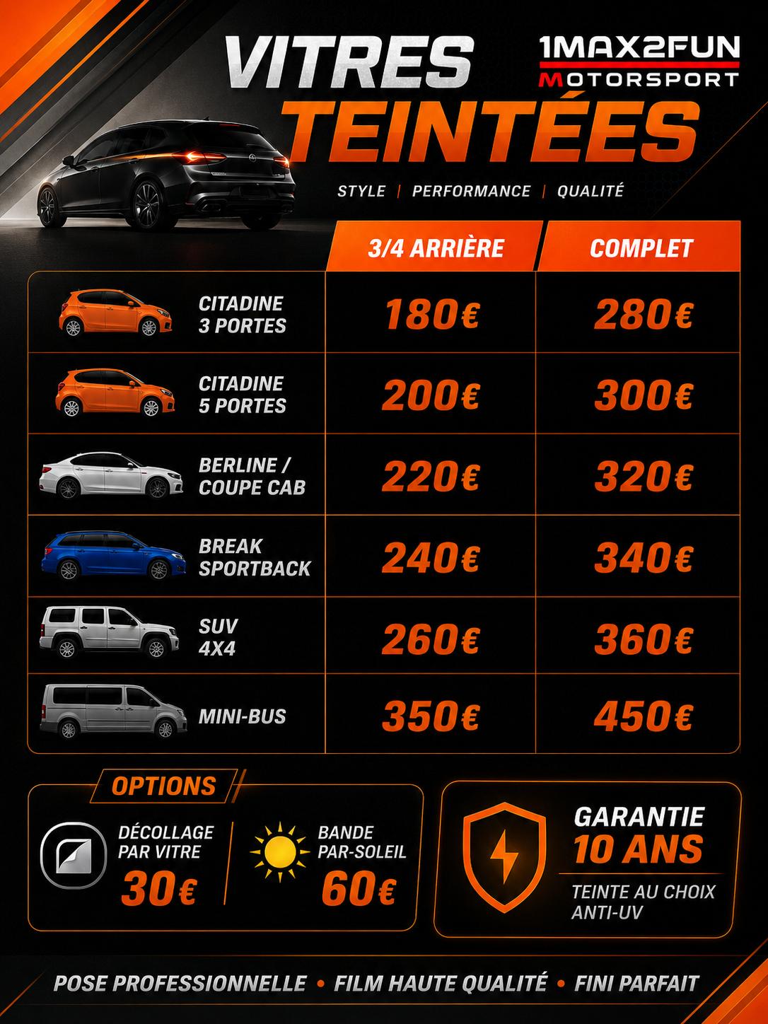 Vitres teintées